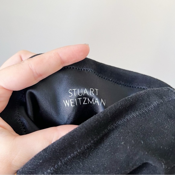 Stuart Weitzman • Highland Boot over the knee thigh high black suede heeled - Picture 5 of 13